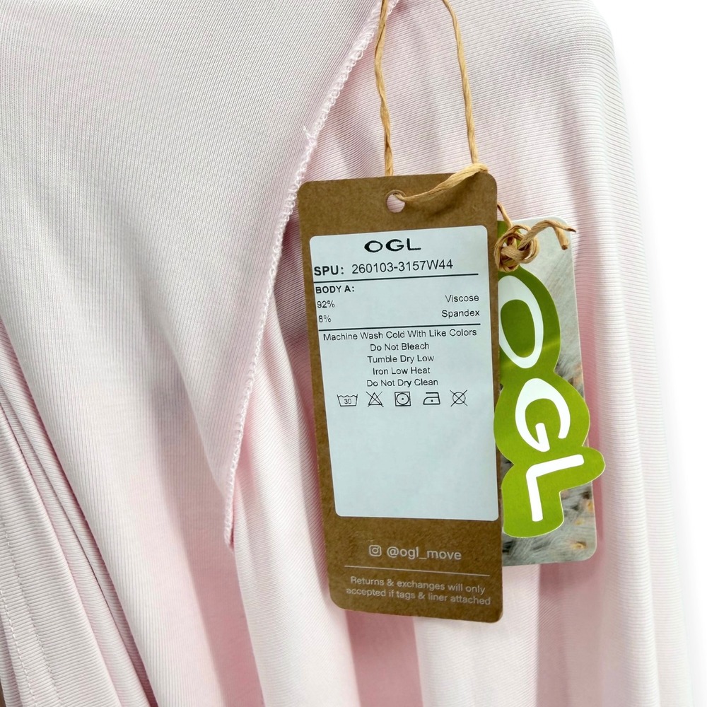 NWT OGL Eco-SkinKiss Boatneck Angled Ruched‎ Maxi Brami Dress - Size Large - Picture 8 of 12